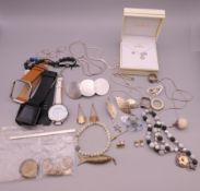 A quantity of various jewellery, including Kerry Richardson, in a wooden box.