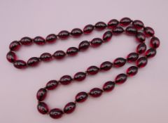 A bead necklace. 82 cm long.