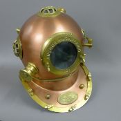 A replica diver's helmet.