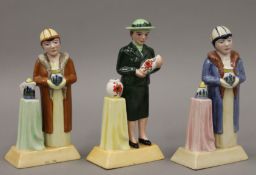 Three Manor Limited Editions The Pottery Ladies, two Clarice Cliff and one Susie Cooper.