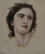 A Portrait of a Woman, oil on board, unframed. 29 x 34 cm.