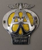 An AA badge.