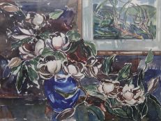 HEATHER ANDERSON, Still Life, watercolour, framed and glazed. 75.5 x 56 cm.