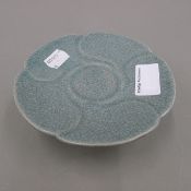 A Chinese Ge-type pale blue crackle glazed offering dish,