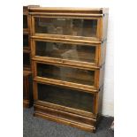 An oak four stack Globe Wernicke bookcase. 86 cm wide.