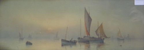 GARMAN MORRIS (early 20th century) British, Misty Sunrise, print,
