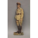 A painted figure of a military officer. 38 cm high.