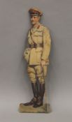 A painted figure of a military officer. 38 cm high.