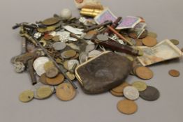 A quantity of various coins, notes, etc.