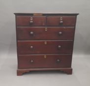 A 19th century mahogany chest of drawers. 105 cm wide.