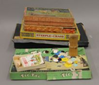 A collection of various boxed horseracing games.