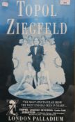 A show poster, Topol in Ziegfeld at the London Palladium, framed. 30.5 x 50 cm.