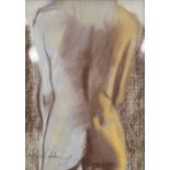 SAM ROBBINS, Nude Female, pastel, framed and glazed. 12 x 17 cm.