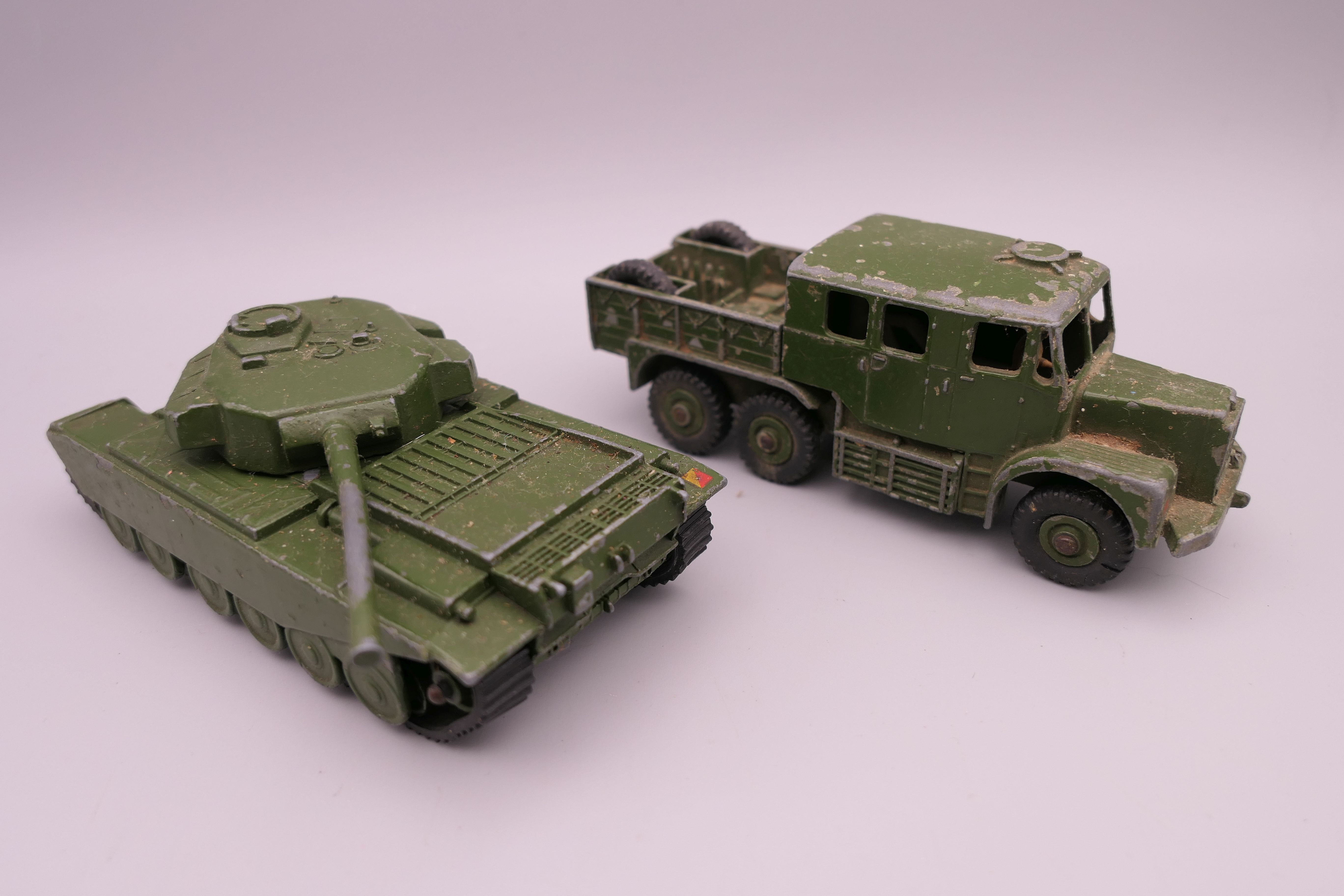 A quantity of various die cast military vehicles and cannons, including Dinky and Matchbox. - Image 4 of 23