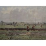 LIONEL EDWARDS, Hunting Scene, print, signed in to the margin,