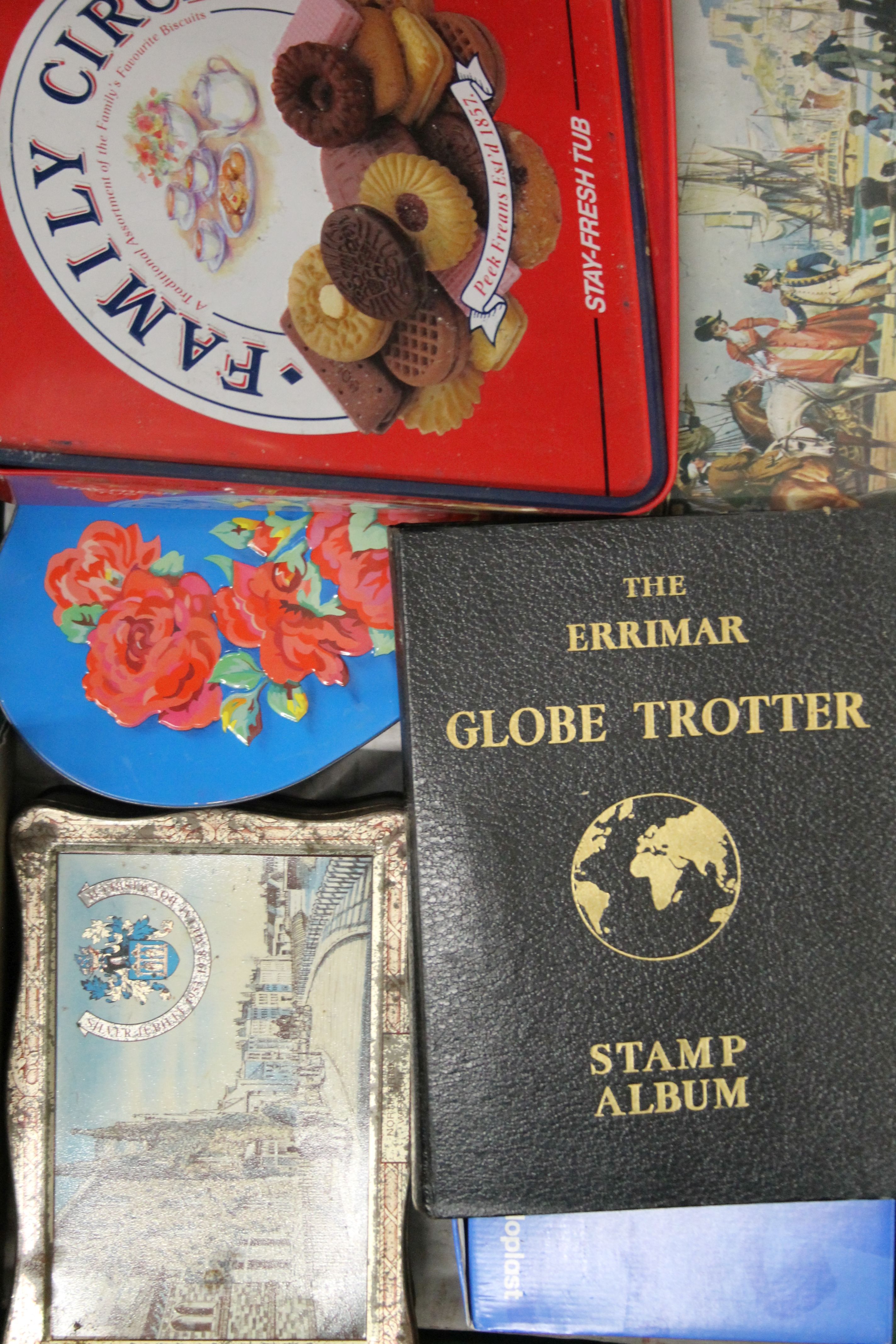 A large collection of stamps.