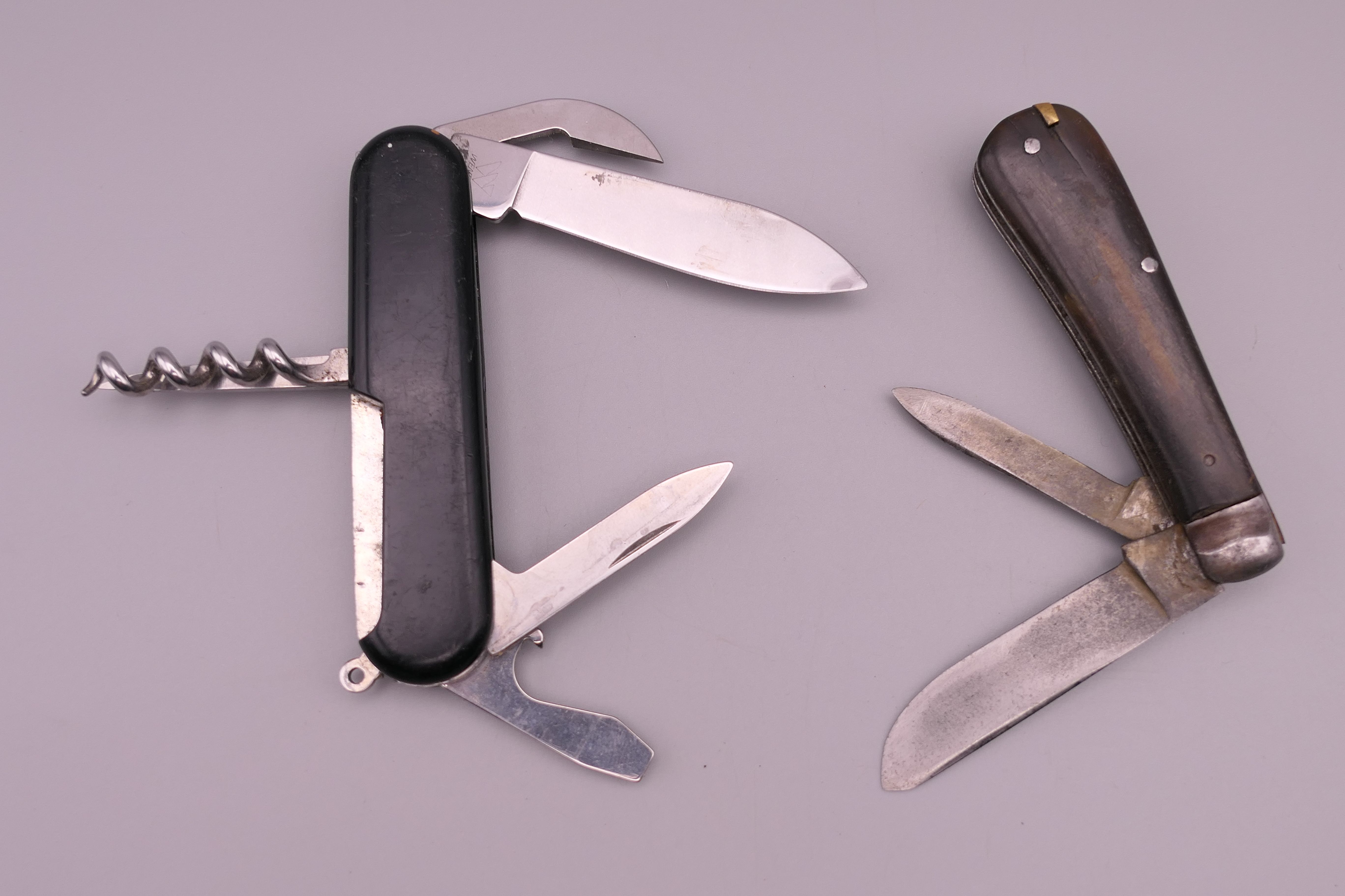 A quantity of various penknives, including a 1942 marlin spike knife and a Swiss Army knife. - Image 3 of 13