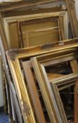 A large quantity of picture frames.