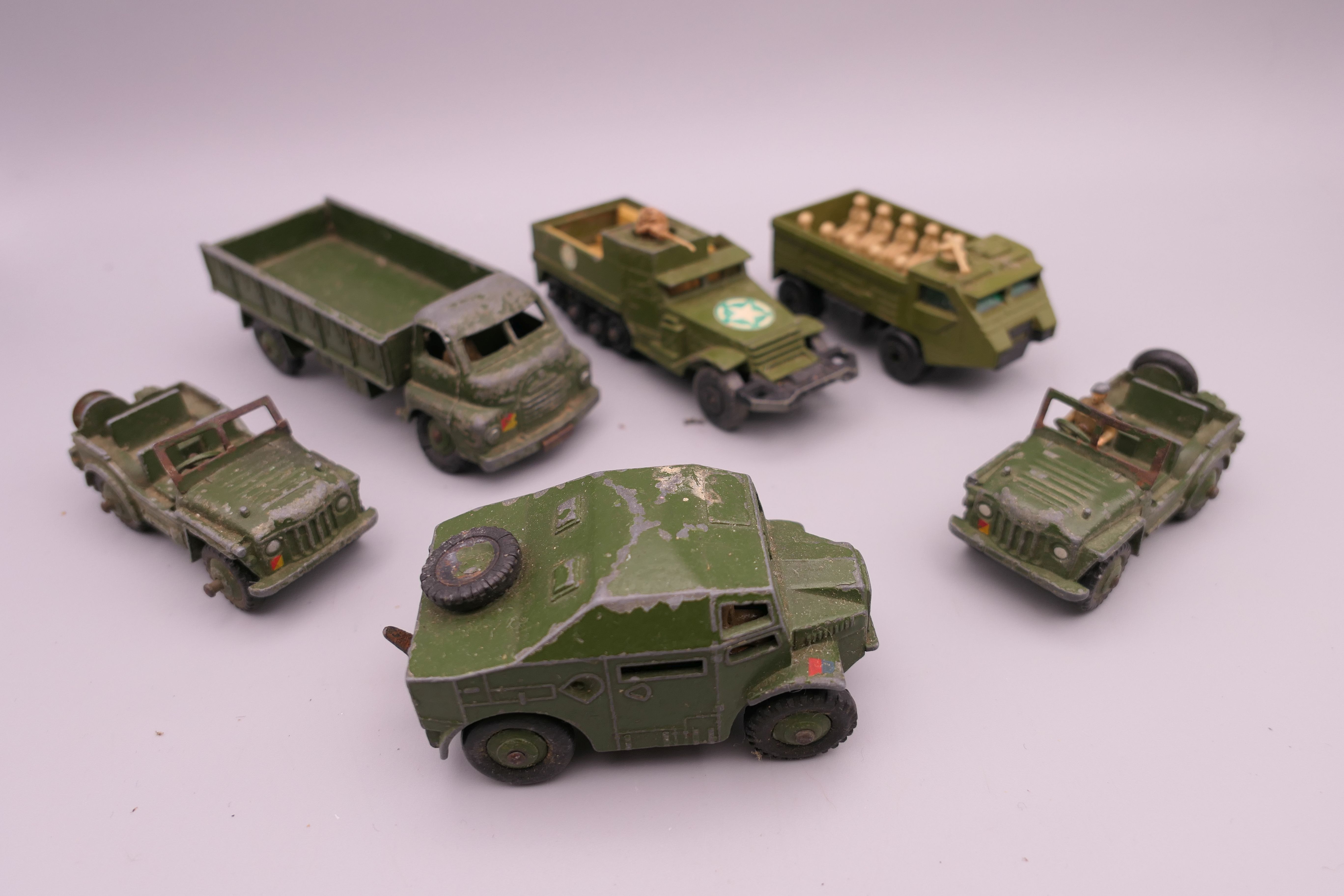 A quantity of various die cast military vehicles and cannons, including Dinky and Matchbox. - Image 7 of 23
