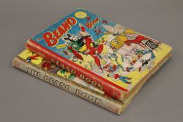 Two volumes of The Beano Book, 1953 and 1954.