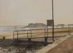 IAN L KING, Cromer Pier, watercolour, signed and dated '84, framed and glazed. 36.5 x 26.5 cm.