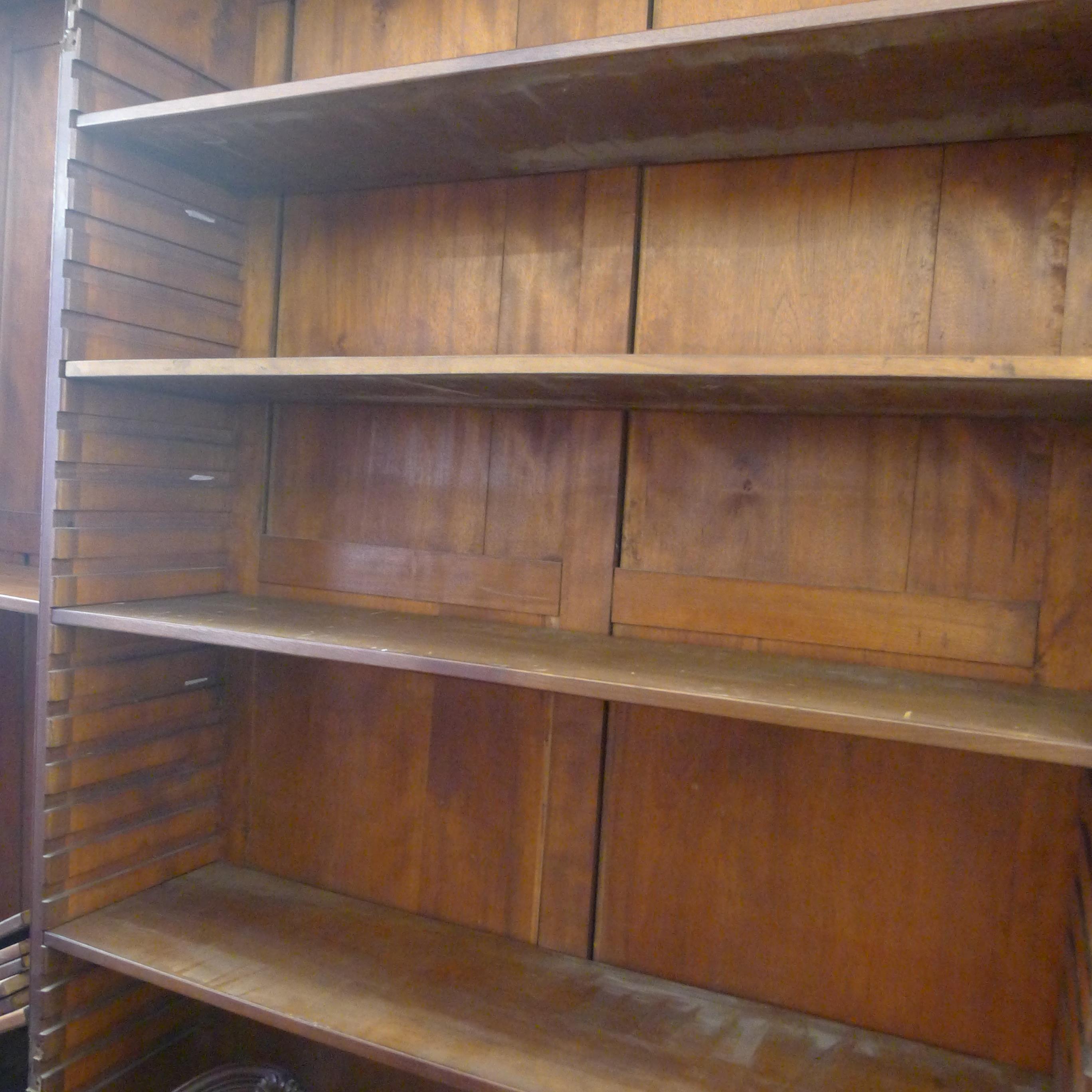 A near pair of early 19th century and later mahogany breakfront bookcases (one probably made to - Image 15 of 18