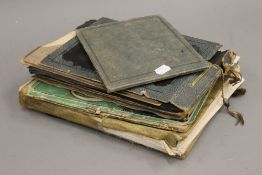 A quantity of vintage photograph albums and scrapbooks, etc.