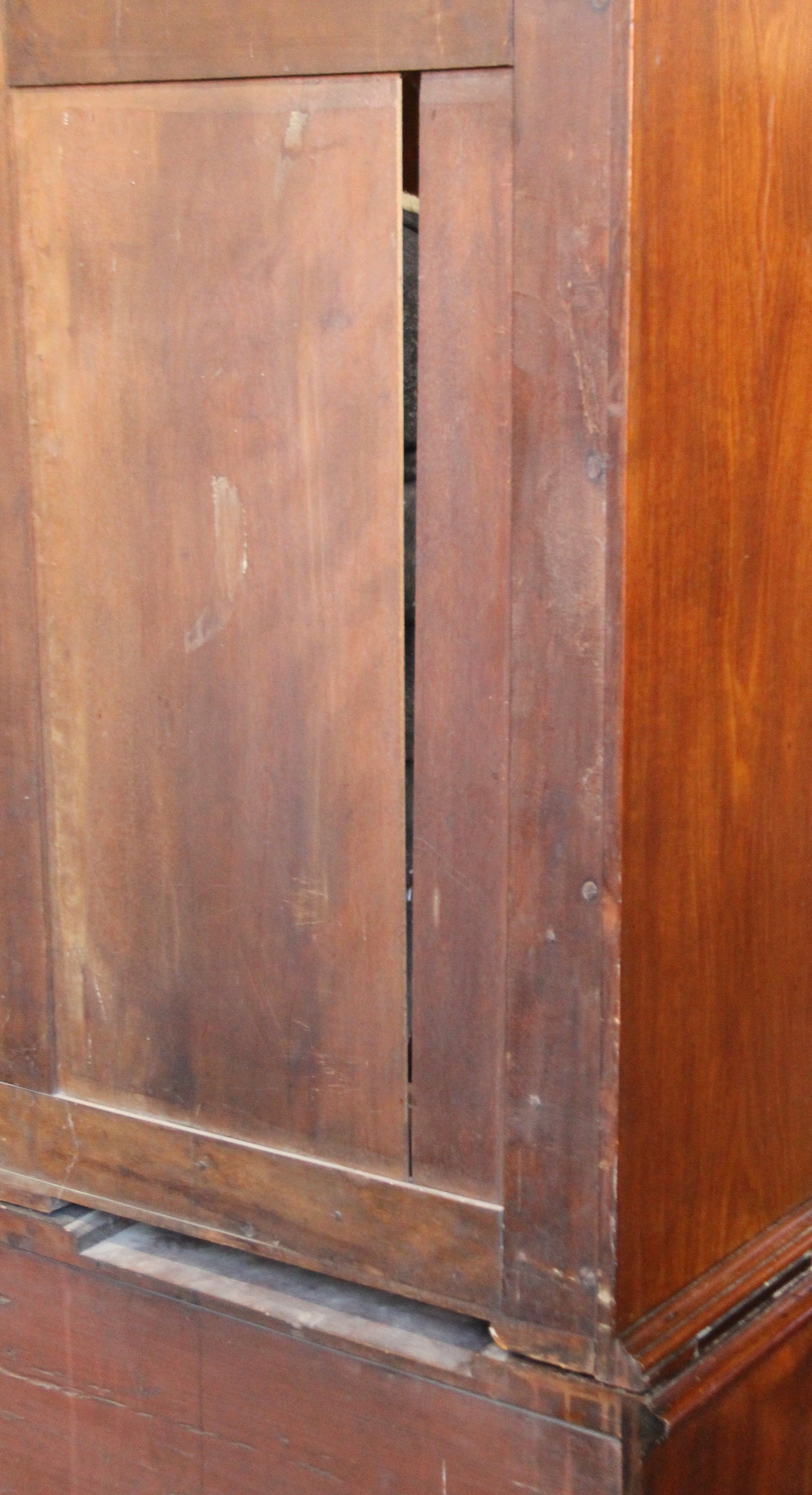 A near pair of early 19th century and later mahogany breakfront bookcases (one probably made to - Image 8 of 18