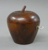 An apple form tea caddy. 10 cm high.