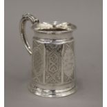 A Victorian silver Christening mug. 9.5 cm high. 128.7 grammes.