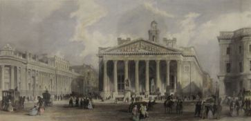 A L THOMAS, pinx, T A PRIOR sculp, The Royal Exchange and the Bank of England, London,