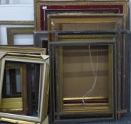 A quantity of various picture frames. (Approximately 21). Largest 92.