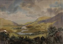 JOHN WORSLEY (1919-2000) British, Killarney Lakes, Ireland, watercolour, signed and dated 1961,
