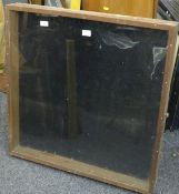 A glazed table top display cabinet. 76 cm wide x 77 cm high.