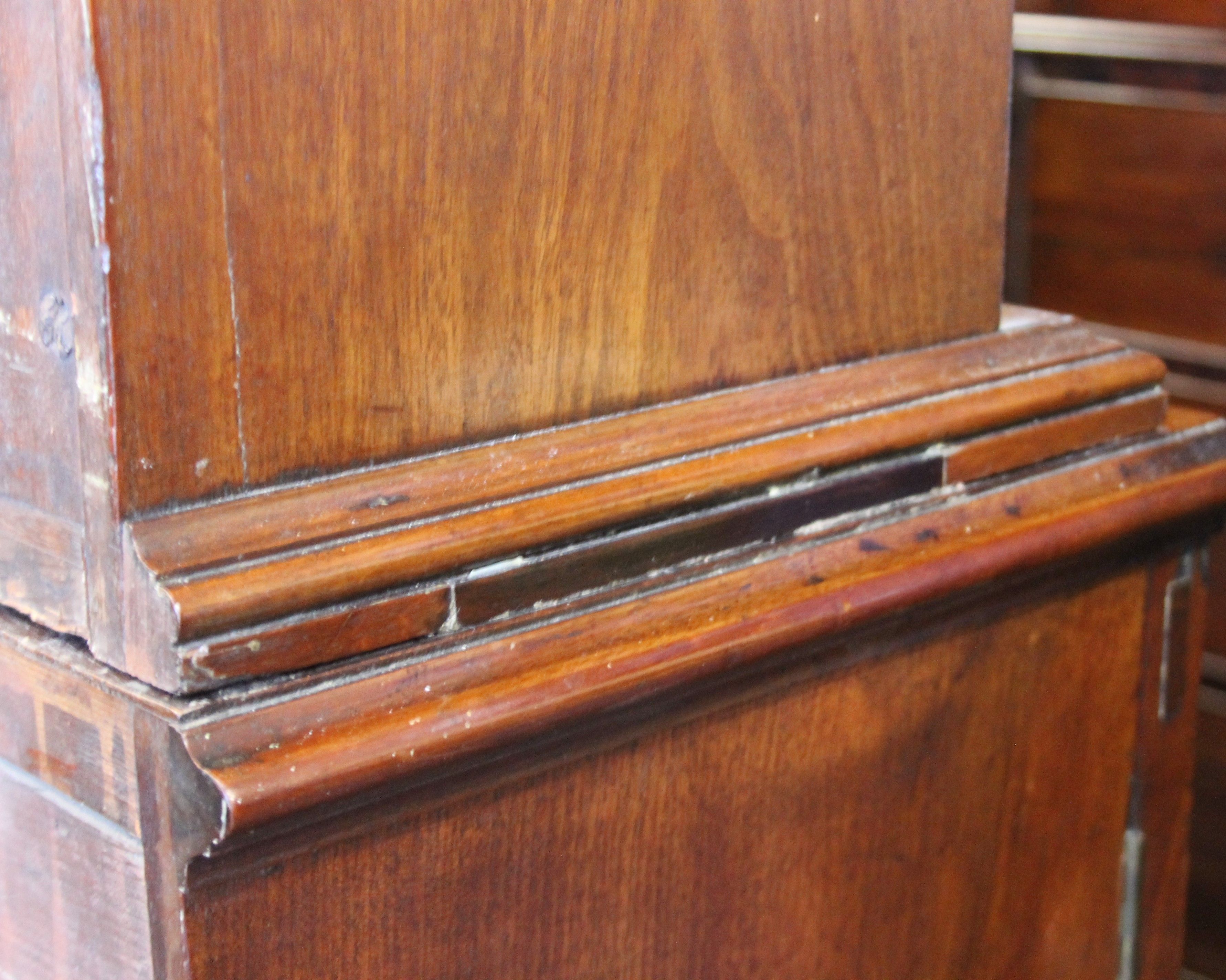 A near pair of early 19th century and later mahogany breakfront bookcases (one probably made to - Image 9 of 18