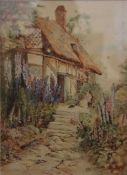 O N ELLIS, Cottage Scenes, a pair, watercolours, each framed and glazed. 23 x 31.5 cm.