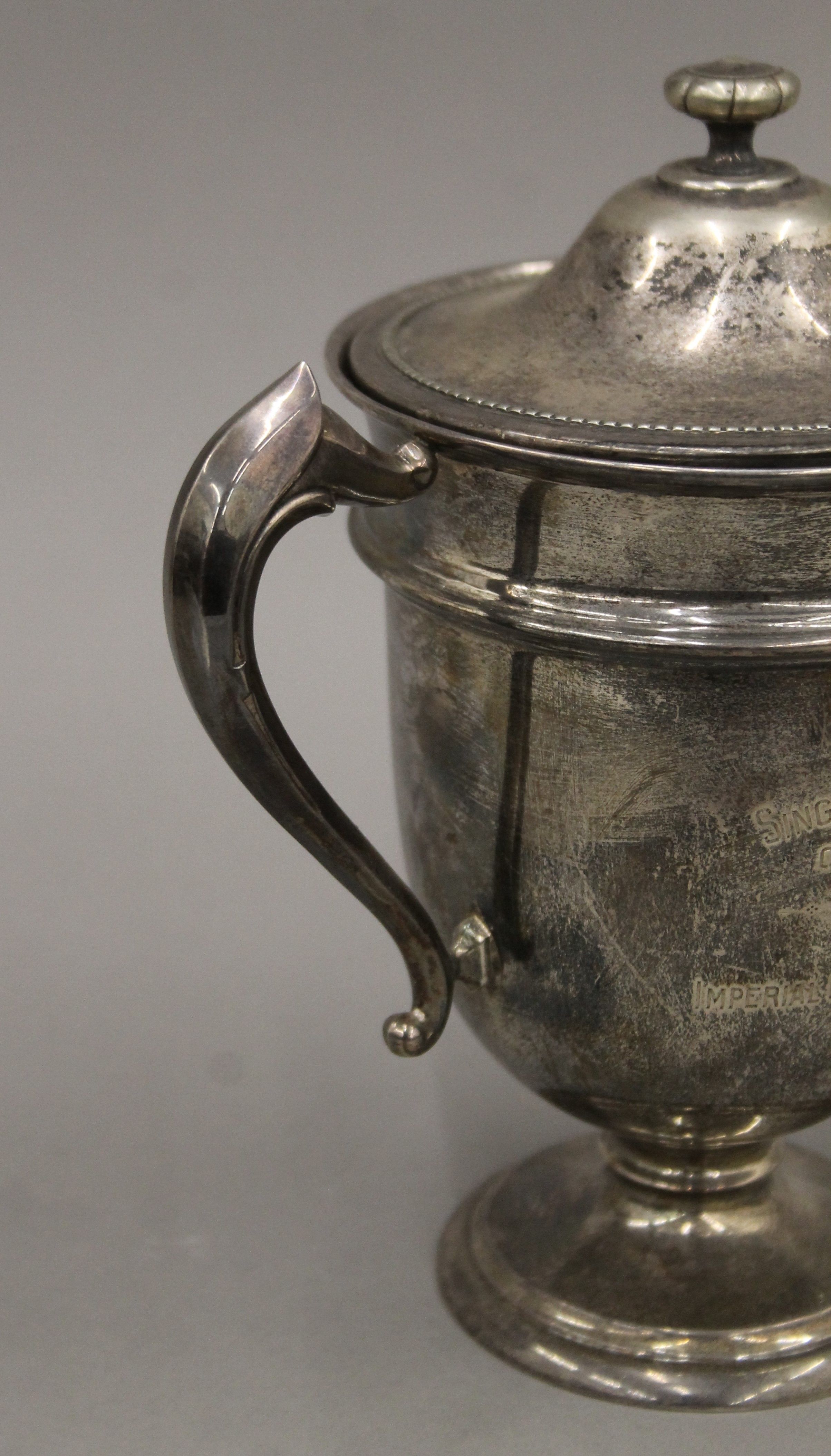 A silver twin handled trophy, - Image 3 of 4