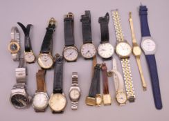 A quantity of various wristwatches, including Rotary, Majex, Lorus, Ingersoll, Seiko, Accurist, etc.