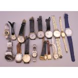 A quantity of various wristwatches, including Rotary, Majex, Lorus, Ingersoll, Seiko, Accurist, etc.