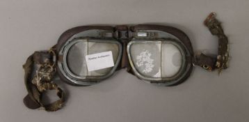 A pair of WWI airman's goggles.