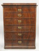 A 19th century Continental mahogany chest of drawers. 116 cm wide x 155 cm high.