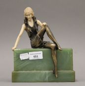 An Art Deco style figurine. 21 cm high.