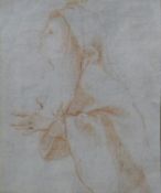 DOMENICO BECCAFUMI (1486-1551) Italian, Madonna, pencil drawing, framed and glazed. 11.5 x 14 cm.
