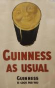 A framed Guinness poster. 53.5 x 79 cm.