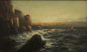 FRANK HIDER, Departing Day, oil on canvas, framed. 50 x 29 cm.