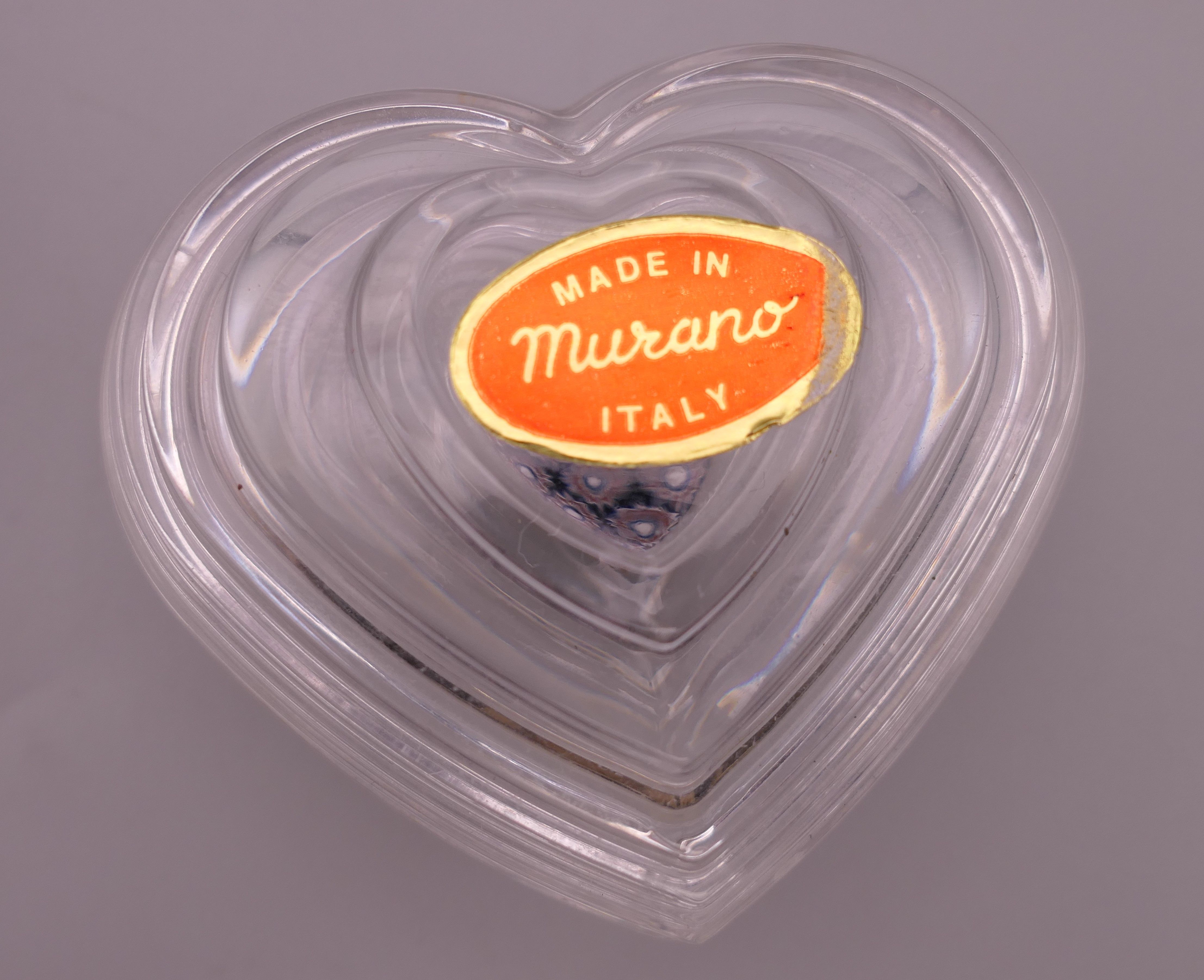 Two Limoges porcelain boxes and a heart shaped Murano glass trinket box. Bee motif box 5. - Image 11 of 13