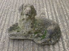 A garden statue formed as a labrador. 31 cm high.