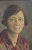 ARTHUR VAN DAELE, A Portrait of a Woman, oil on canvas, signed and dated 1930, framed. 25 x 37 cm.