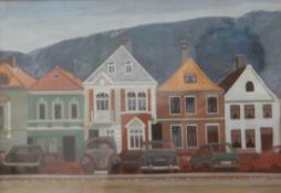 DAPHNE ASHWOOD, Bergen Street Scene 1; together with a pastel Woodland Scene by Ronald Gilbert,
