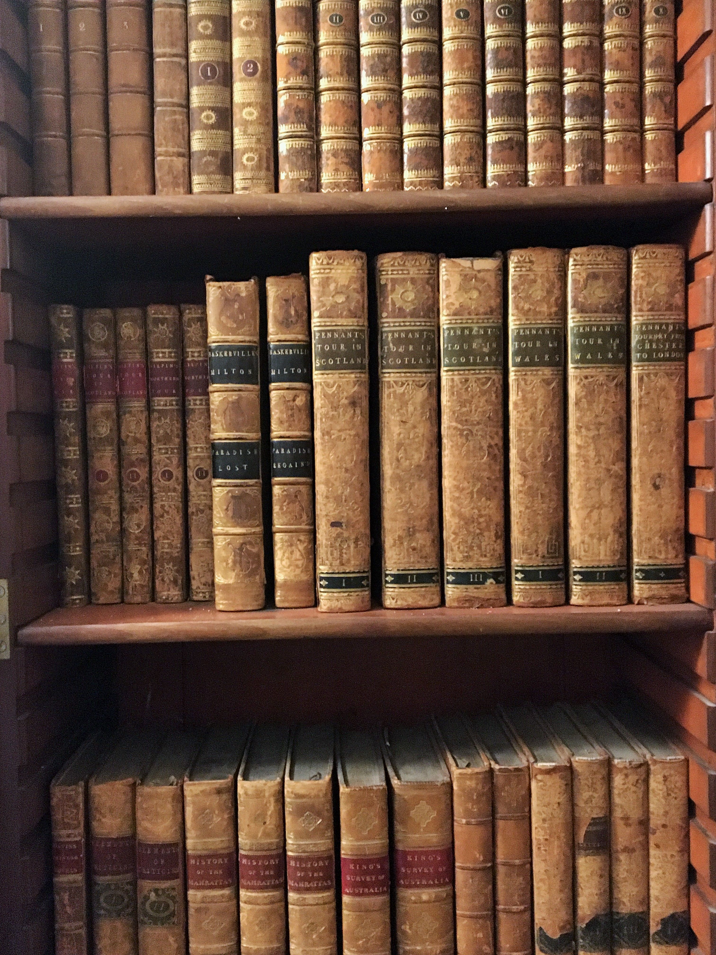 A near pair of early 19th century and later mahogany breakfront bookcases (one probably made to - Image 2 of 18